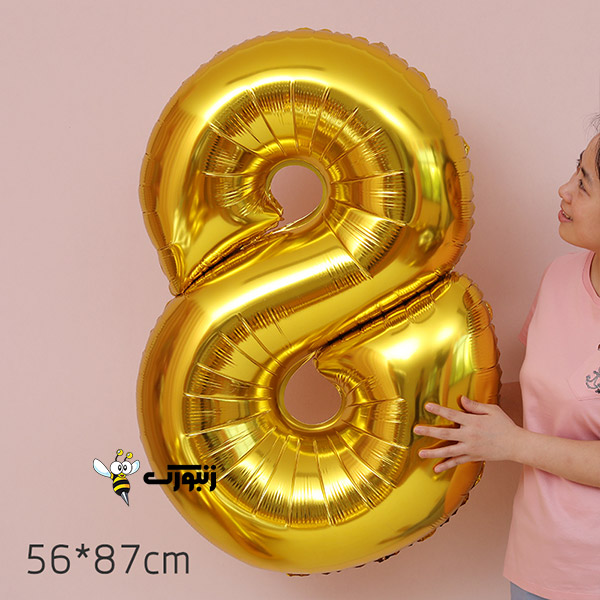 بادکنک فویلی اعداد طلایی 36
