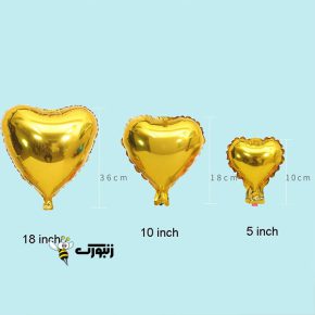 بادکنک فویلی قلب طلایی 5 اینچ 1
