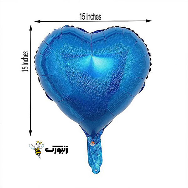 بادکنک فویلی قلب لیزری آبی 1