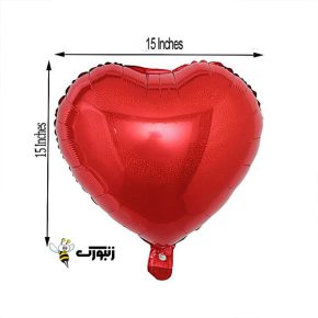 بادکنک فویلی قلب لیزری قرمز 1