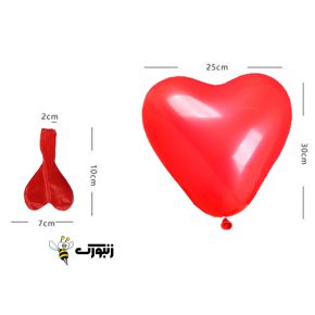 بادکنک لاتکس قلب قرمز 10 اینچ 1